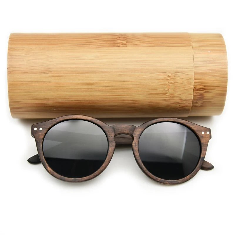 Cat Shop Boys - Hot Selling Summer Unisex Cateye Vintage Round Wood Sunglasses Women Polarized Lens Wooden Sun Glasses