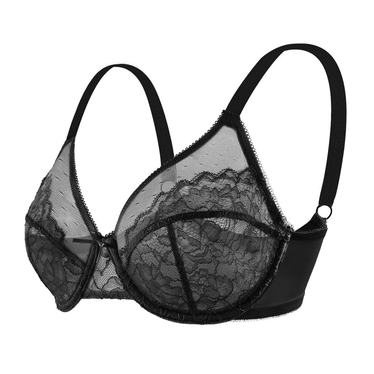 Cat Shop Boys - HSIA Minimizer Bras for Women Full Coverage Underwire Bras Plus Size,Lifting Lace Bra for Heavy Breast 38D Black