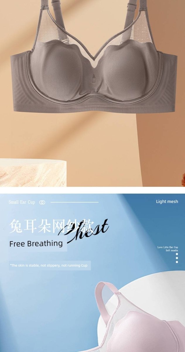 Cat Shop Boys - Internet Celebrity Seamless Push up Bra Lightweight Breathable Rabbit Ears Sexy Wireless Unbound Ladies Intimates