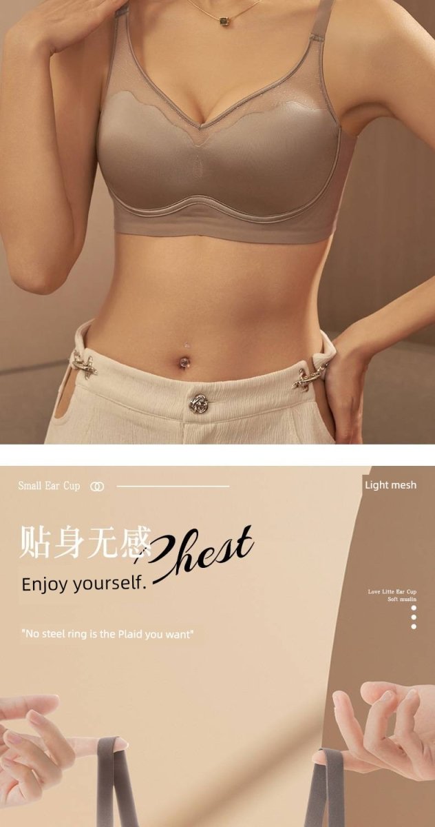 Cat Shop Boys - Internet Celebrity Seamless Push up Bra Lightweight Breathable Rabbit Ears Sexy Wireless Unbound Ladies Intimates