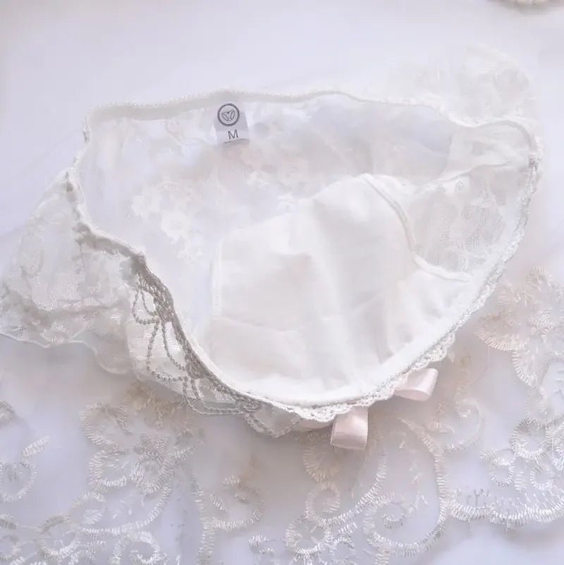 Cat Shop Boys - Japanese Water - soluble Embroidery Thin Cup Girl Cute Gathering Sexy Lingerie Set Large Bra Set