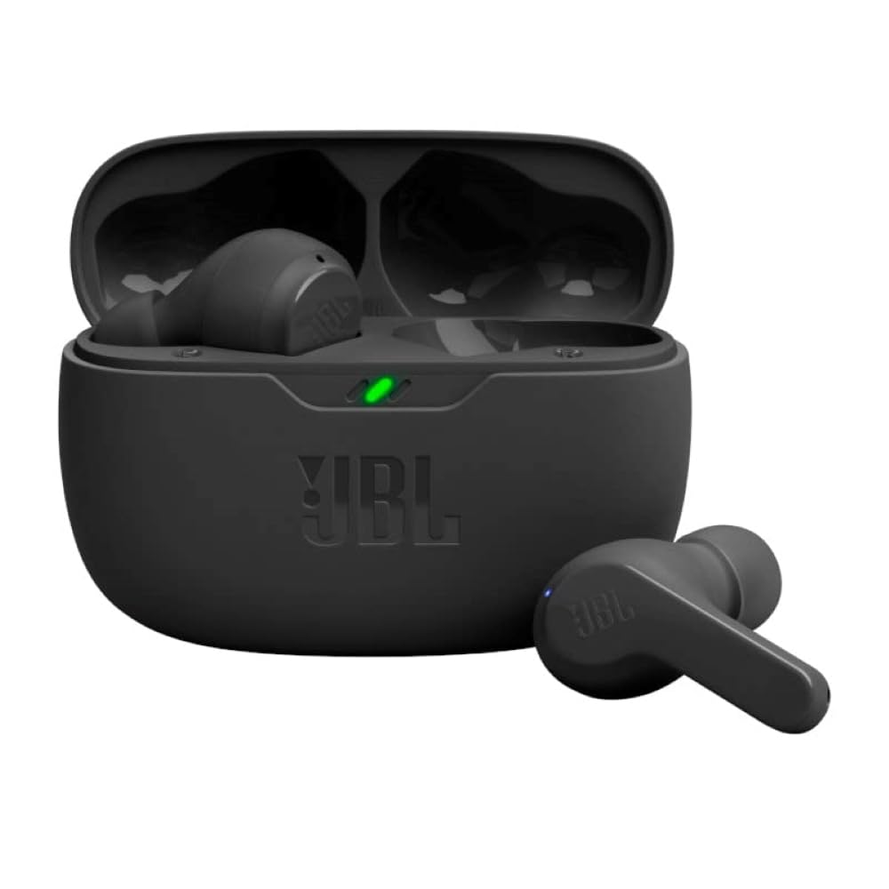 Cat Shop Boys - JBL Vibe Beam - True Wireless JBL Deep Bass Sound Earbuds, Bluetooth 5.2, Water & Dust Resistant, Hands - free call with VoiceAware, Up to 32 hours of battery life (Black)