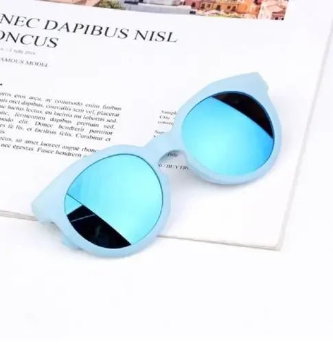 Cat Shop Boys - Kids Sunglasses Colorful Reflective Mirror Hot Sale Boys Girls Children Classic Retro Cute Sun Glasses Round Eyewear UV400