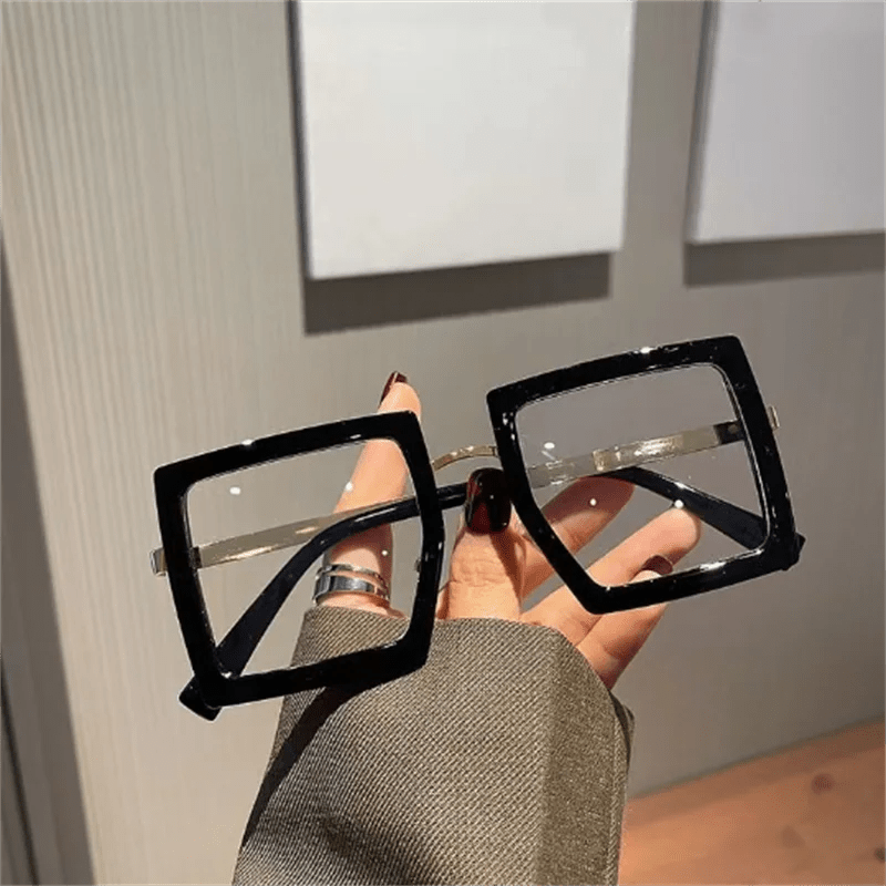 Cat Shop Boys - KLASSNUM Large Frame Women Anti - blue Light Glasses Thick Frame Transparent Shades Oversize Computer Eyepiece 2024 New In