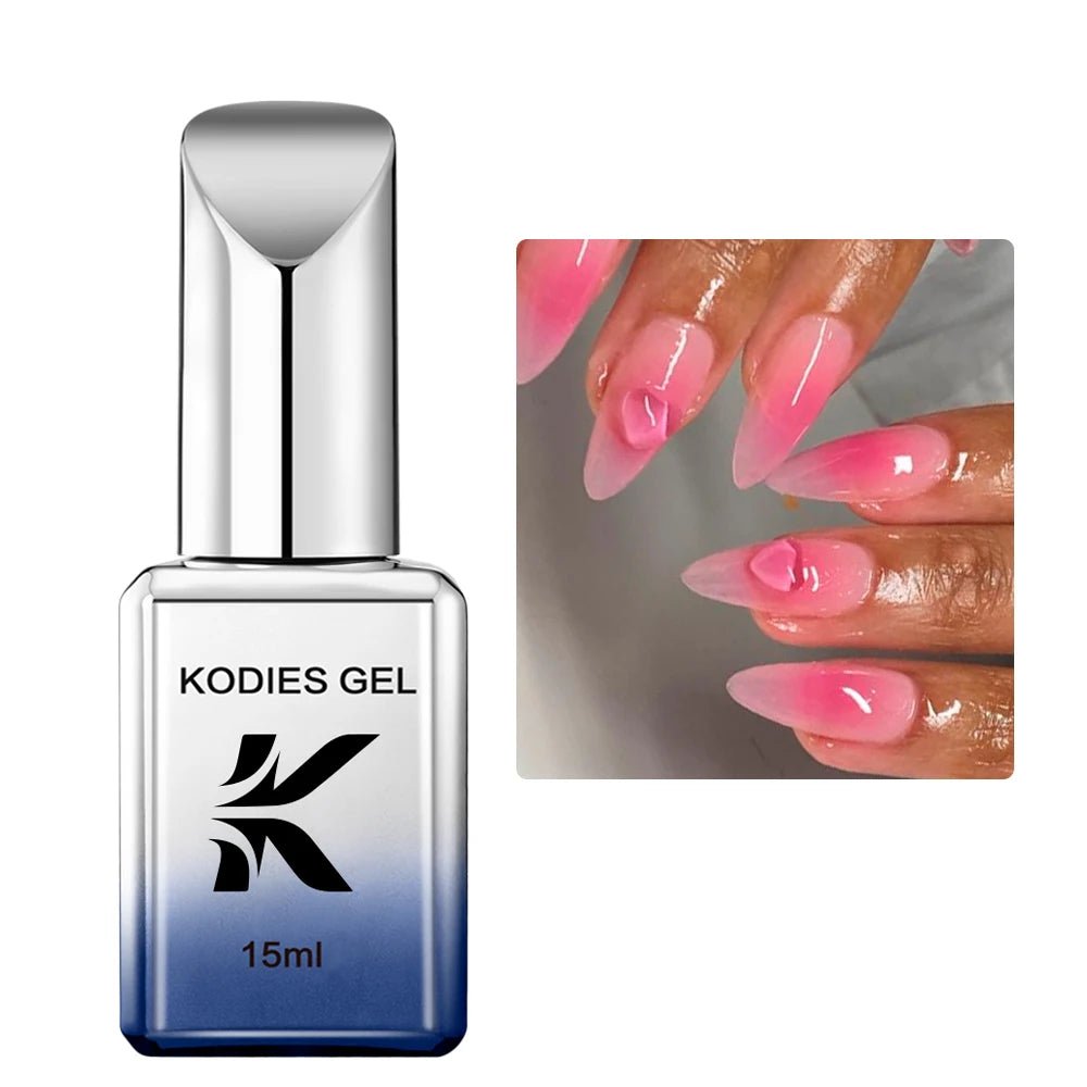 Cat Shop Boys - KODIES GEL Clear Blooming Gel Nail Polish 15ML UV/LED Blossom Soak Off Marvel Gel Glue For Spreading Effect Marble Nail Polish