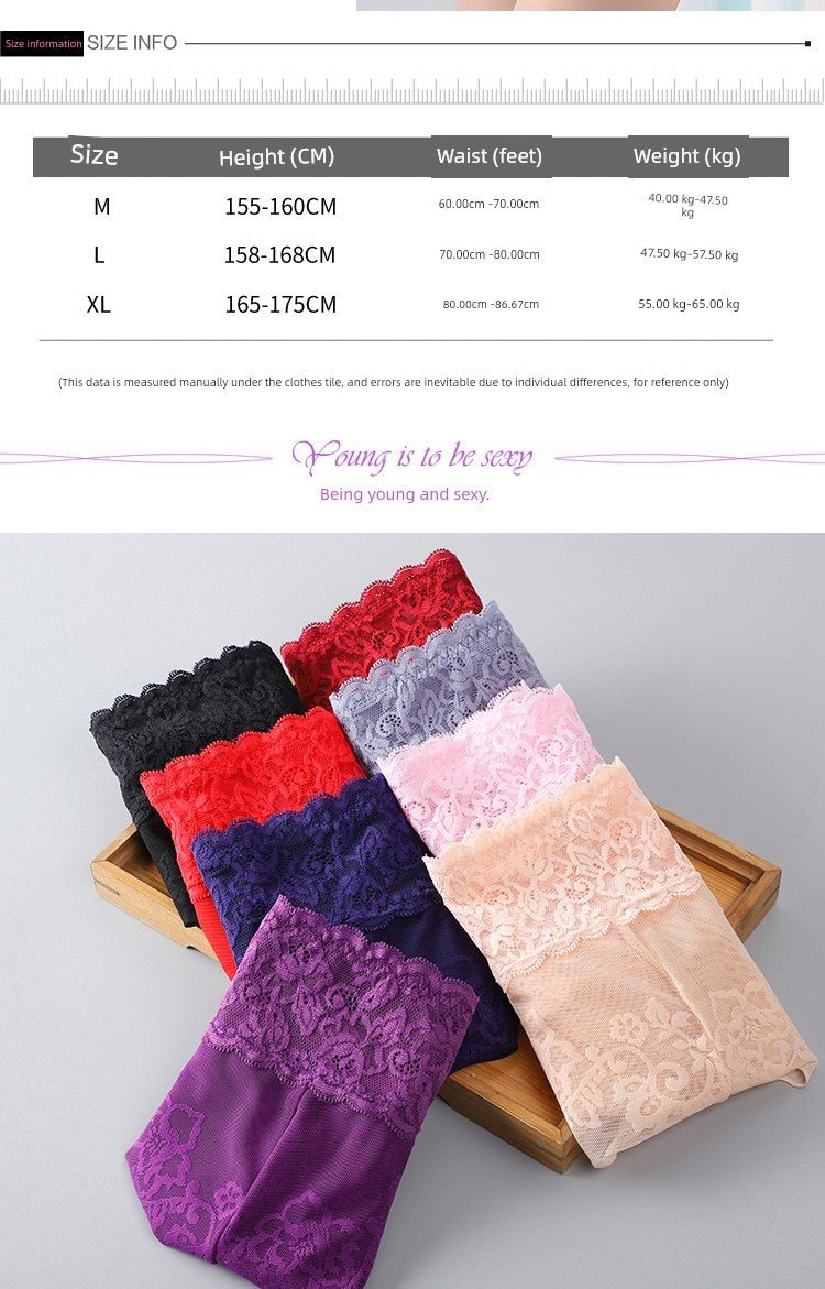 Cat Shop Boys - Lace Women's Underwear New Arrival Summer Thin Best Selling 2024 Hip Lifting and Mid - Waist Cotton Crotch Women's Belly Contracting Sexy