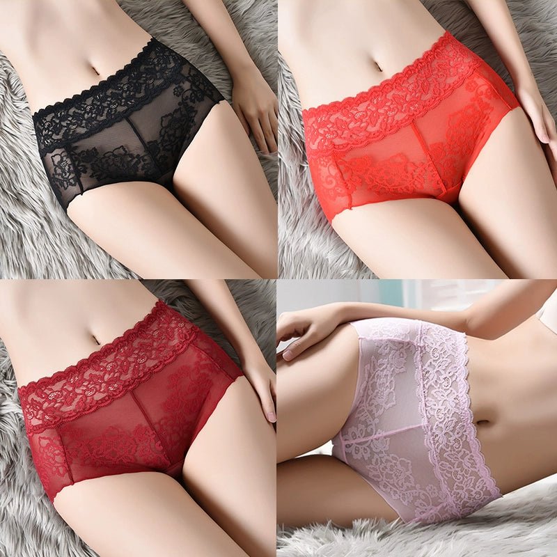 Cat Shop Boys - Lace Women's Underwear New Arrival Summer Thin Best Selling 2024 Hip Lifting and Mid - Waist Cotton Crotch Women's Belly Contracting Sexy