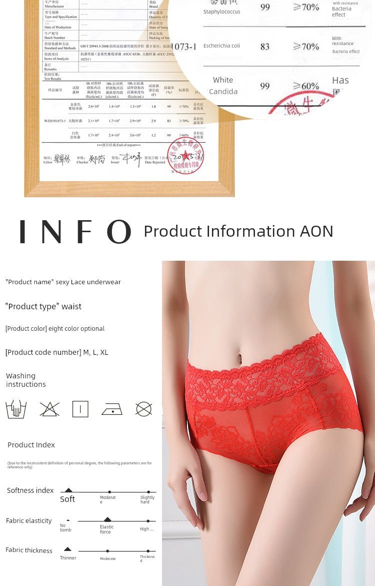 Cat Shop Boys - Lace Women's Underwear New Arrival Summer Thin Best Selling 2024 Hip Lifting and Mid - Waist Cotton Crotch Women's Belly Contracting Sexy