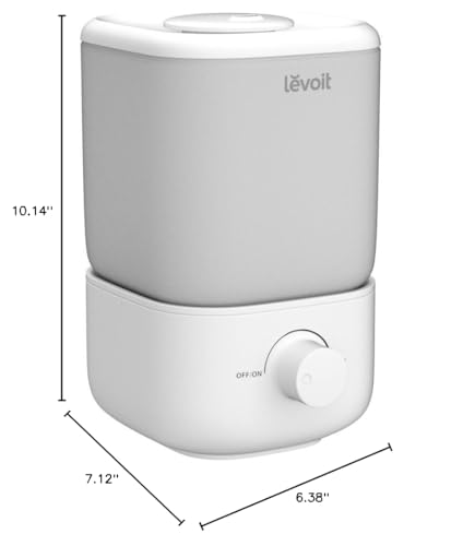 Cat Shop Boys - LEVOIT Top Fill Humidifiers for Bedroom, 2.5L Tank for Large Room, Easy to Fill & Clean, 28dB Quiet Cool Mist Air Humidifier for Home Baby Nursery & Plants, Auto Shut - off and BPA - Free for Safety, 25H