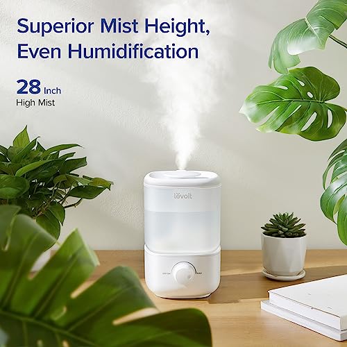 Cat Shop Boys - LEVOIT Top Fill Humidifiers for Bedroom, 2.5L Tank for Large Room, Easy to Fill & Clean, 28dB Quiet Cool Mist Air Humidifier for Home Baby Nursery & Plants, Auto Shut - off and BPA - Free for Safety, 25H