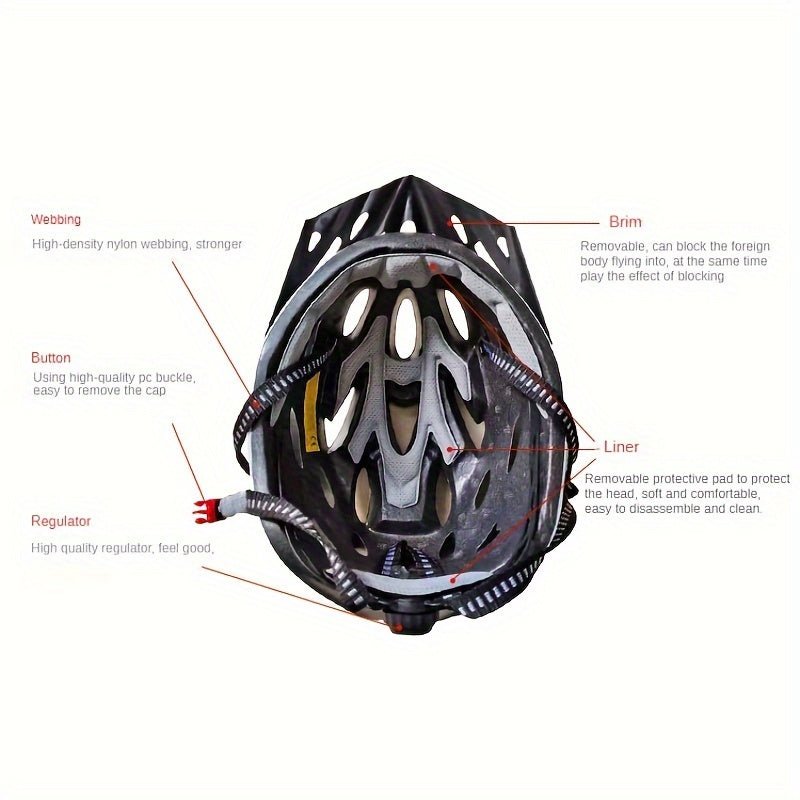 Cat Shop Boys - Lightweight Bike Helmet, Adjustable Adult Mountain Cycling Helmet, Cycling Equipment, Safety Helmet For Head Protection, Breathable Cycling Helmet, Bike Riding Helmet For Men And Women