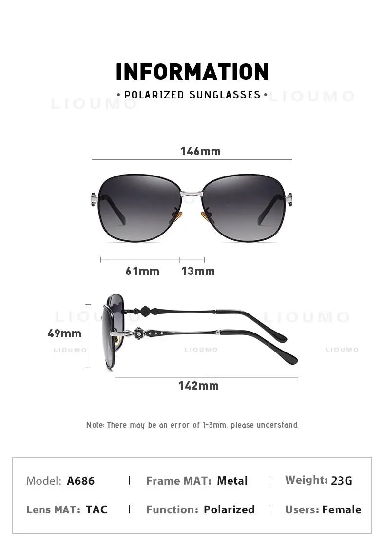 Cat Shop Boys - LIOUMO Vintage Polarized Sunglasses Women Glasses Fashion Travel Eyewear Anti - Glare Trendy Gradient Shades gafas de sol mujer