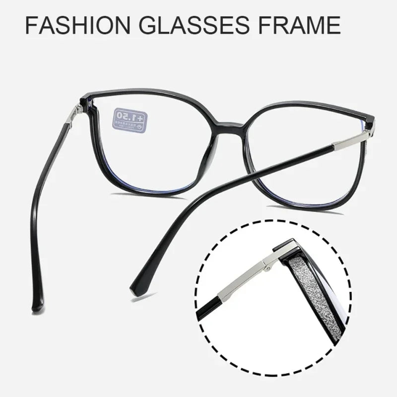 Cat Shop Boys - Luxury Far Sight Reading Glasses for Women Blue Light Blocking Computer Eyewear New Trendy Cat Eye Eyeglasses for Women Men