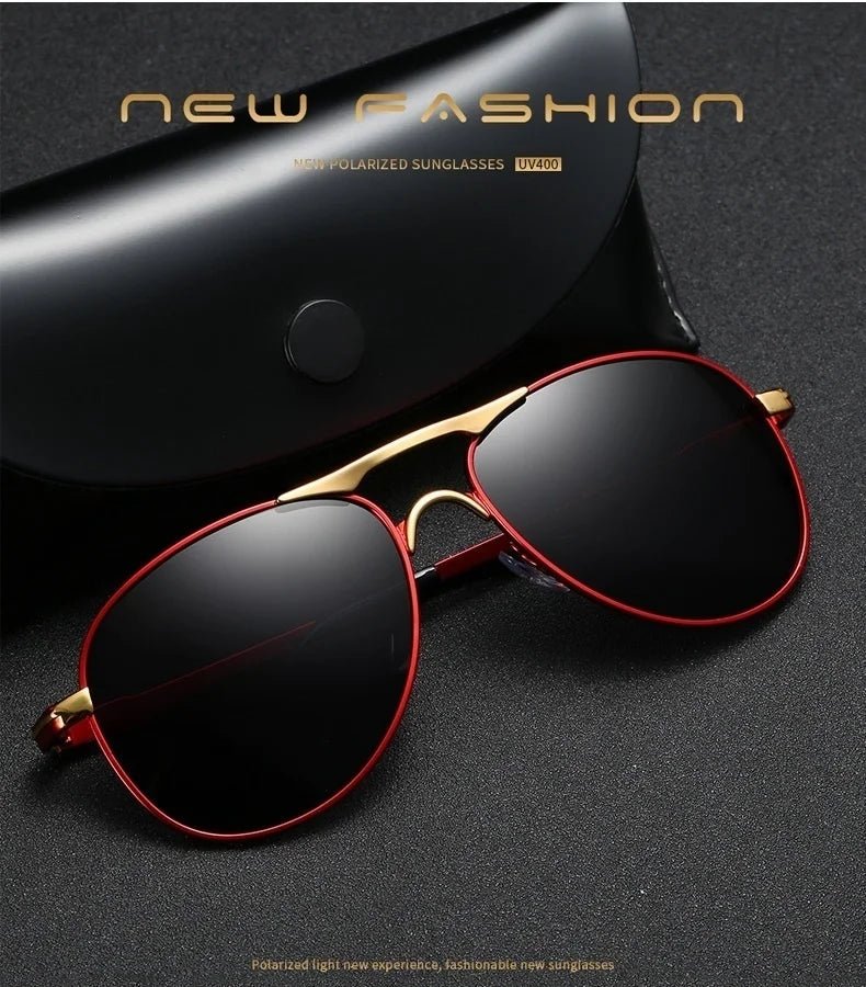 Cat Shop Boys - Luxury Pilot Polarized Sunglasses Men Women Driving Fishing Retro Sun Glasses Brand Designer Male Metal Sunglasses For Man UV400