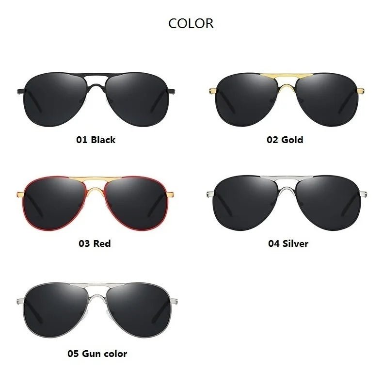 Cat Shop Boys - Luxury Pilot Polarized Sunglasses Men Women Driving Fishing Retro Sun Glasses Brand Designer Male Metal Sunglasses For Man UV400