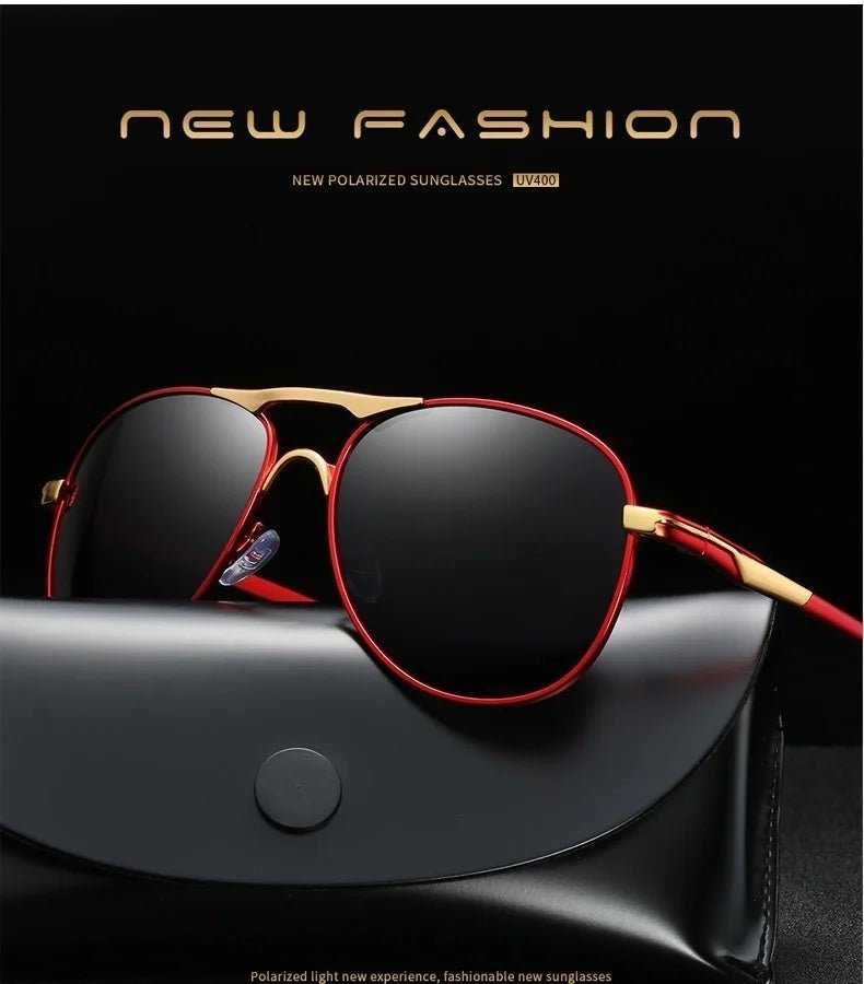 Cat Shop Boys - Luxury Pilot Polarized Sunglasses Men Women Driving Fishing Retro Sun Glasses Brand Designer Male Metal Sunglasses For Man UV400