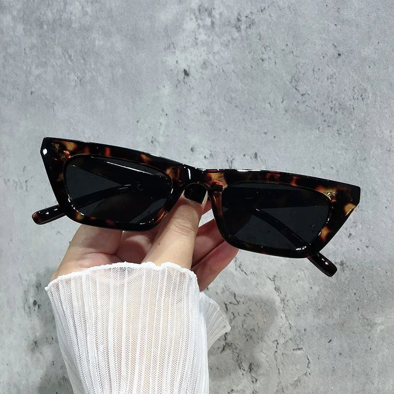 Cat Shop Boys - Luxury Rectangle Sunglasses Woman Vintage Cat Eye Design Sun Glasses Female Male Personality Cool Retro Black Cateye Oculos