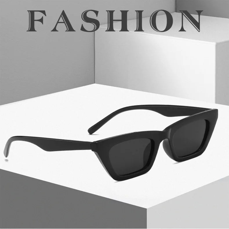 Cat Shop Boys - Luxury Rectangle Sunglasses Woman Vintage Cat Eye Design Sun Glasses Female Male Personality Cool Retro Black Cateye Oculos