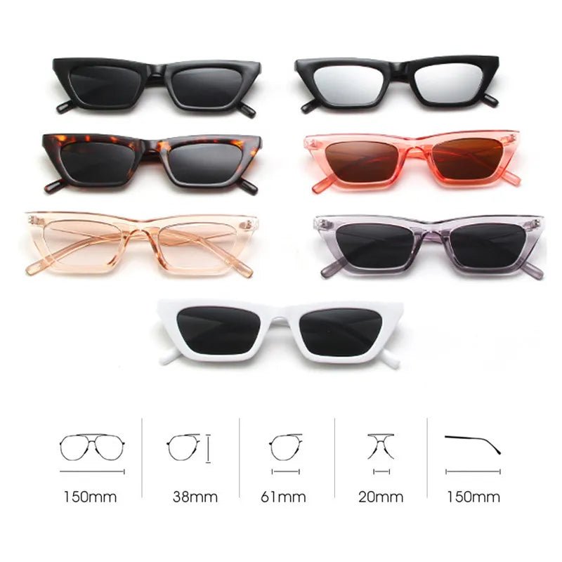 Cat Shop Boys - Luxury Rectangle Sunglasses Woman Vintage Cat Eye Design Sun Glasses Female Male Personality Cool Retro Black Cateye Oculos