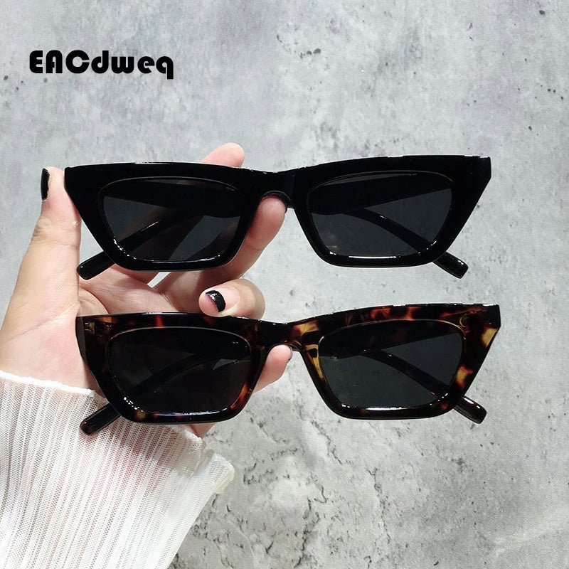 Cat Shop Boys - Luxury Rectangle Sunglasses Woman Vintage Cat Eye Design Sun Glasses Female Male Personality Cool Retro Black Cateye Oculos