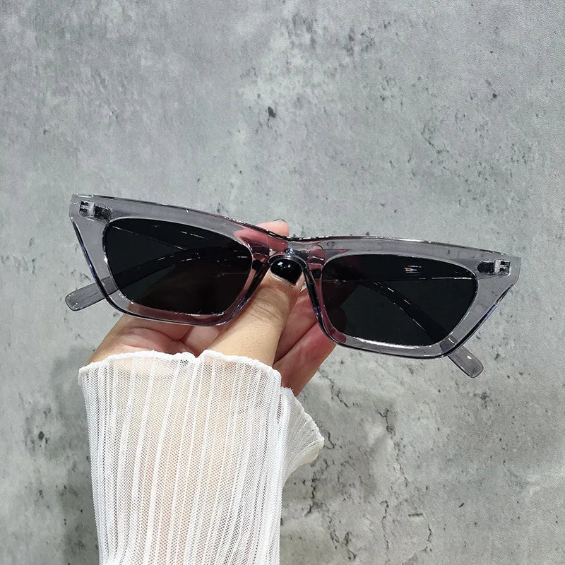 Cat Shop Boys - Luxury Rectangle Sunglasses Woman Vintage Cat Eye Design Sun Glasses Female Male Personality Cool Retro Black Cateye Oculos