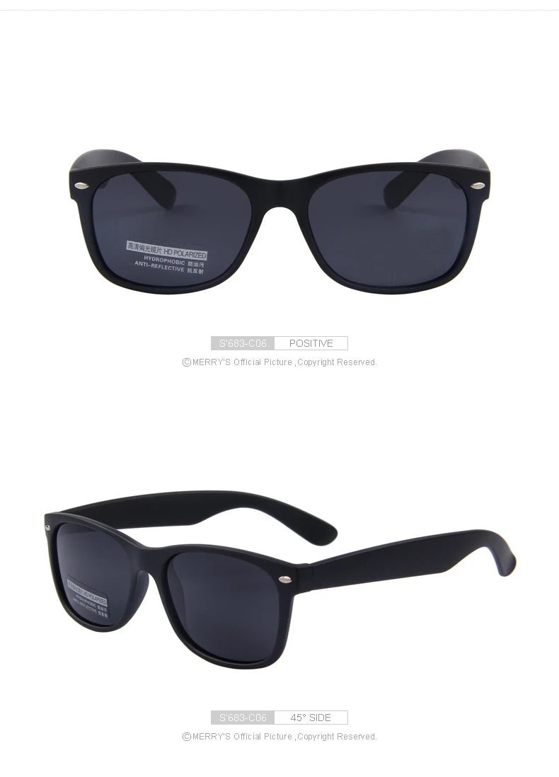 Cat Shop Boys - MERRYS Men Polarized Sunglasses Classic Men Retro Rivet Shades Brand Designer Sun glasses UV400 S683