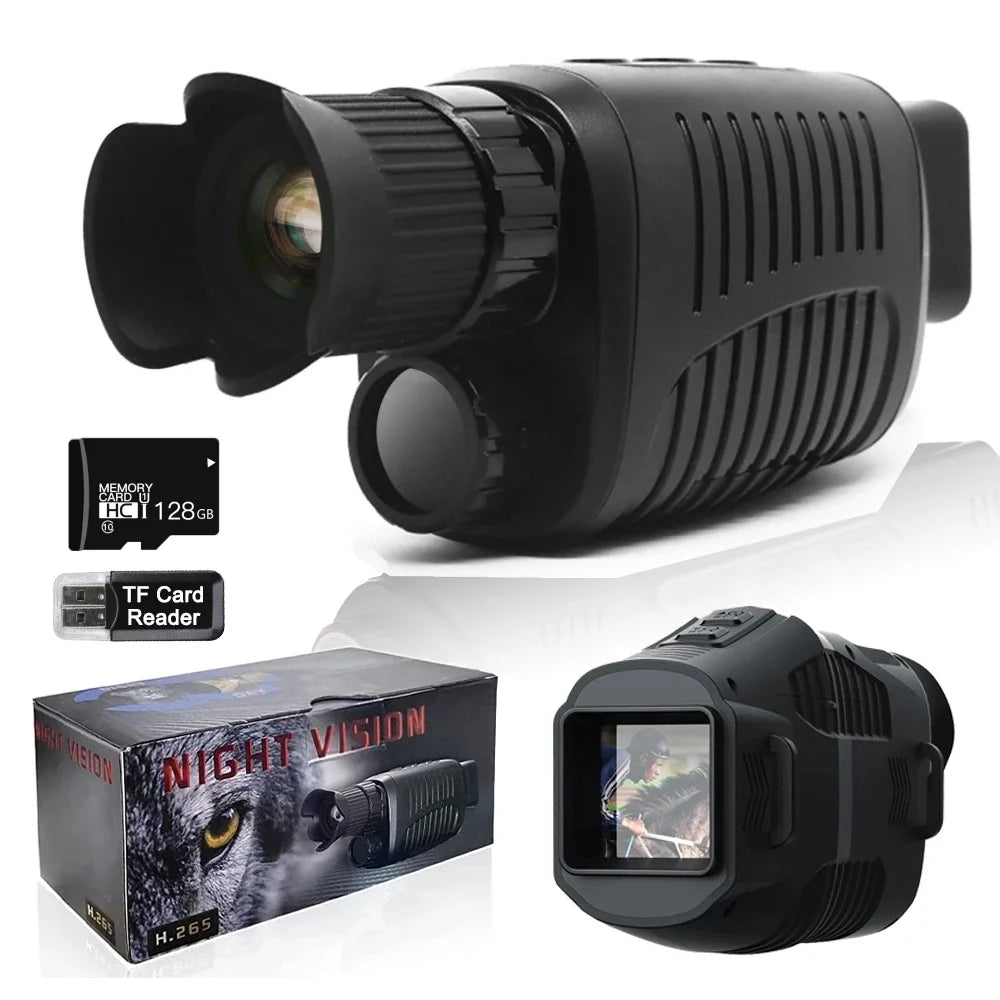 Cat Shop Boys - Monocular Night Vision Device 1080P HD Infrared Camera 5X Digital Light Zoom Hunting Telescope Outdoor Search Full Darkness 300m