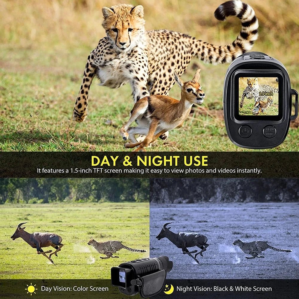 Cat Shop Boys - Monocular Night Vision Device 1080P HD Infrared Camera 5X Digital Light Zoom Hunting Telescope Outdoor Search Full Darkness 300m