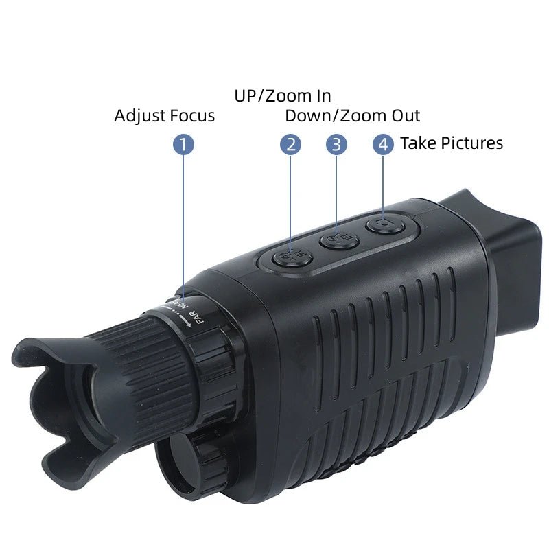 Cat Shop Boys - Monocular Night Vision Device 1080P HD Infrared Camera 5X Digital Light Zoom Hunting Telescope Outdoor Search Full Darkness 300m