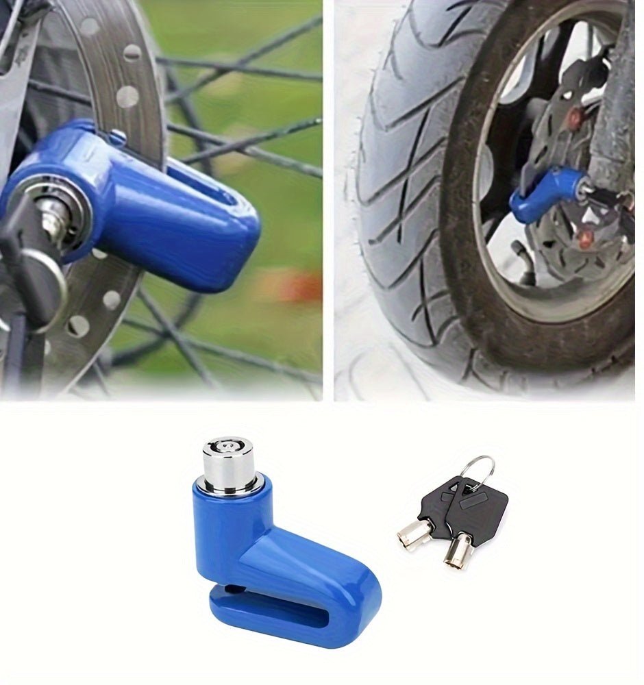 Cat Shop Boys - Motorcycle Safety Disc Brake Lock, Anti - theft Wheel Rotor Lock, 7mm Pin for Scooter Bike, Durable Steel Construction, Road & Mountain Bike Security with 2 Keys and Mounting Bracket