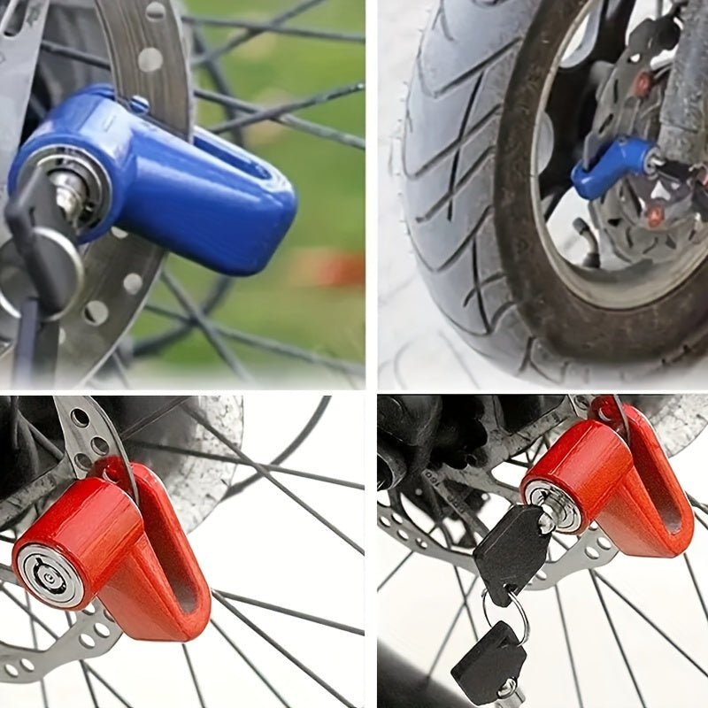 Cat Shop Boys - Motorcycle Safety Disc Brake Lock, Anti - theft Wheel Rotor Lock, 7mm Pin for Scooter Bike, Durable Steel Construction, Road & Mountain Bike Security with 2 Keys and Mounting Bracket