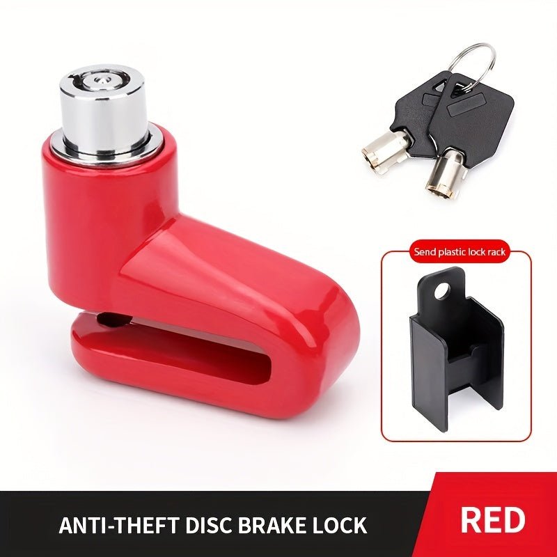 Cat Shop Boys - Motorcycle Safety Disc Brake Lock, Anti - theft Wheel Rotor Lock, 7mm Pin for Scooter Bike, Durable Steel Construction, Road & Mountain Bike Security with 2 Keys and Mounting Bracket