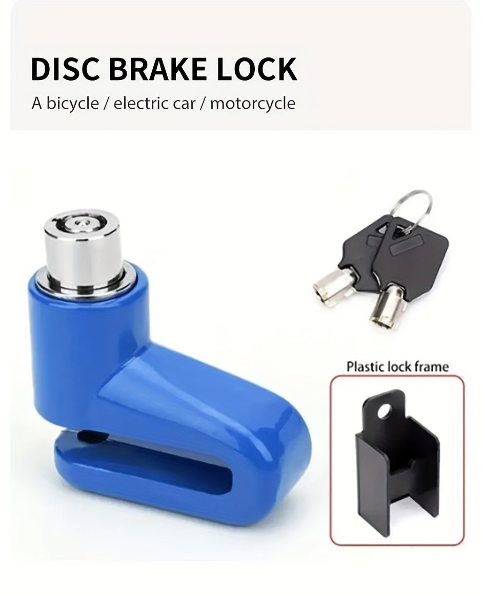 Cat Shop Boys - Motorcycle Safety Disc Brake Lock, Anti - theft Wheel Rotor Lock, 7mm Pin for Scooter Bike, Durable Steel Construction, Road & Mountain Bike Security with 2 Keys and Mounting Bracket