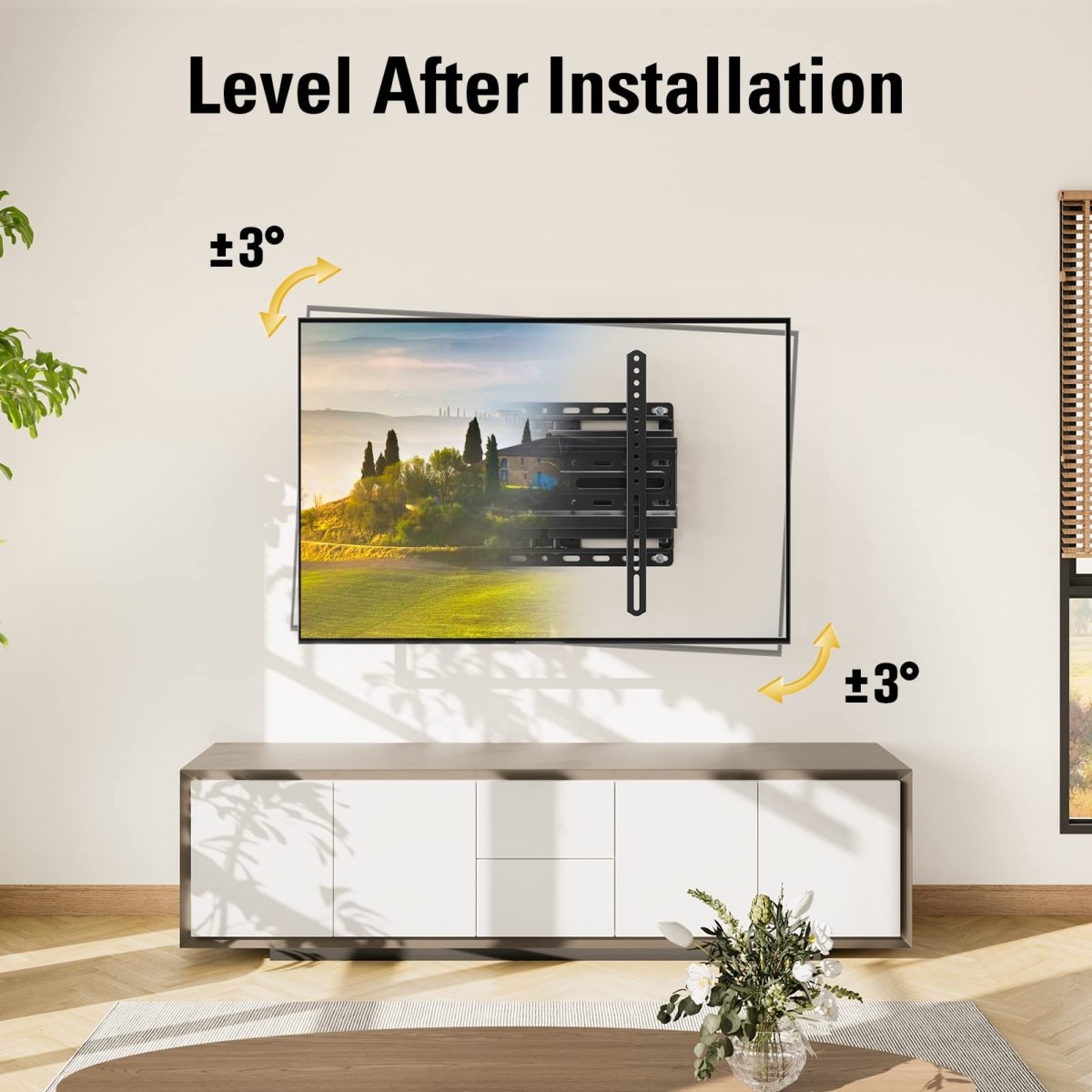 Cat Shop Boys - Mounting Dream TV Wall Mount for 32 - 65 Inch TV, TV Mount with Swivel and Tilt, Full Motion TV Bracket with Articulating Dual Arms, Fits 16inch Studs, Max VESA 400X400 mm, 99lbs, MD2380