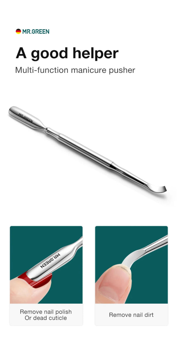 Cat Shop Boys - MR.GREEN Nail Cuticle Nipper Manicure Scissors Stainless Steel Dead Skin Remover Pusher Tool Trimmer