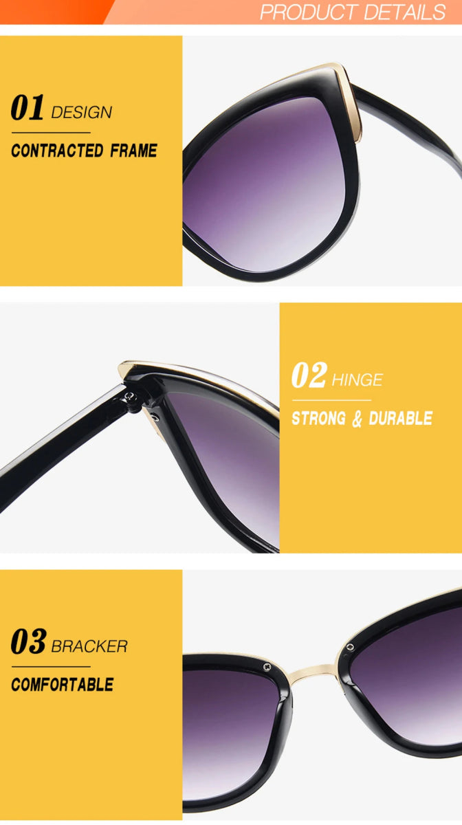 Cat Shop Boys - MUSELIFE Cateye Sunglasses Women Vintage Gradient Glasses Retro Cat eye Sun glasses Female Eyewear UV400