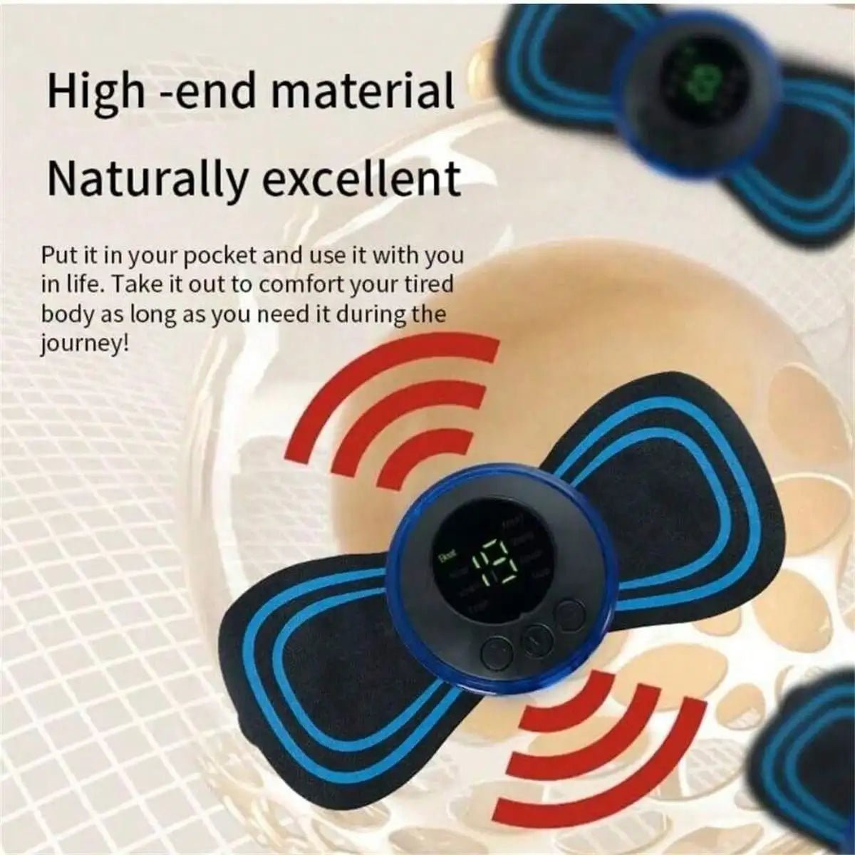 Cat Shop Boys - Neck Massager LCD Display EMS Electric Cervical Massage Patch Low - Frequency Pulse Muscle Stimulation Pad For Relaxation