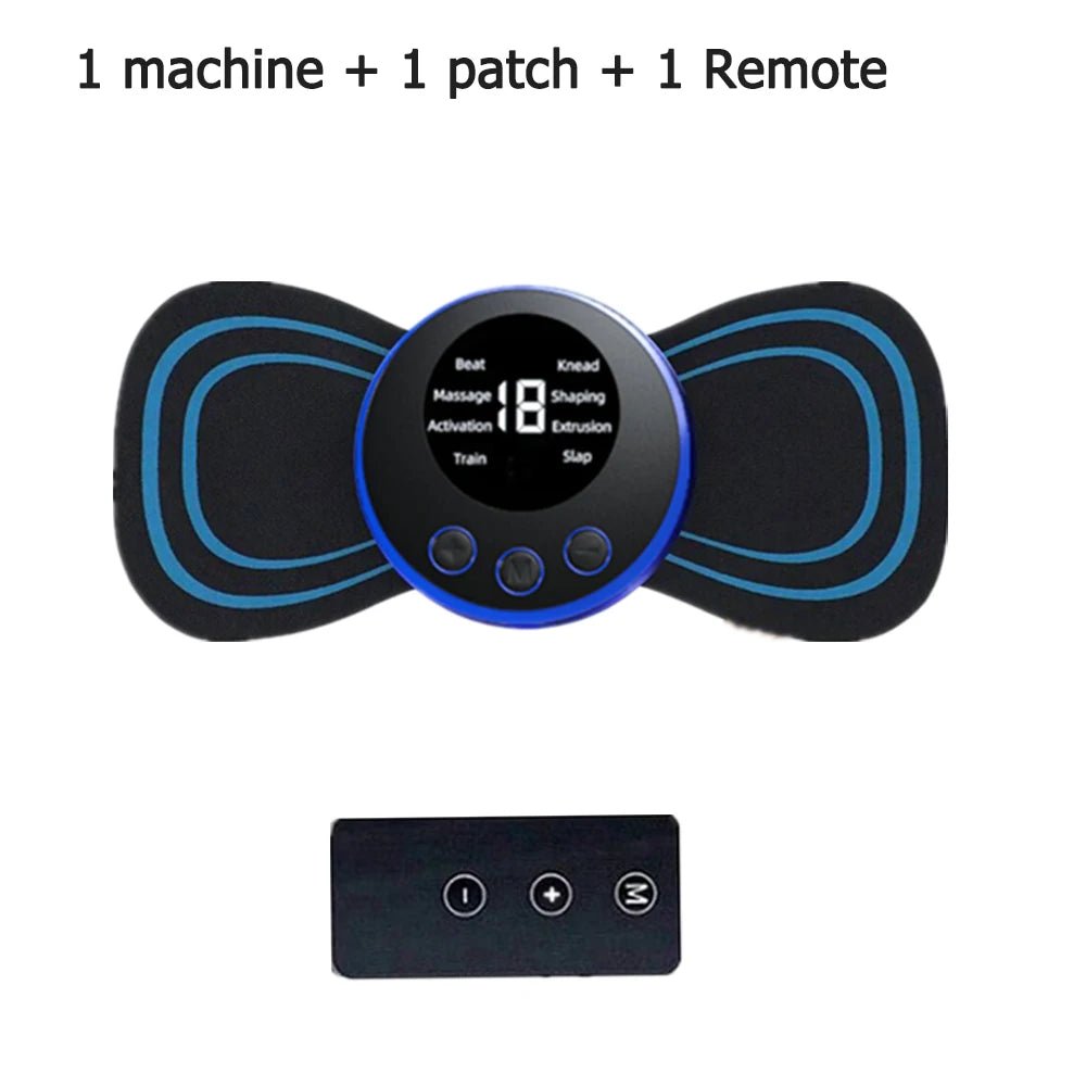 Cat Shop Boys - Neck Massager LCD Display EMS Electric Cervical Massage Patch Low - Frequency Pulse Muscle Stimulation Pad For Relaxation