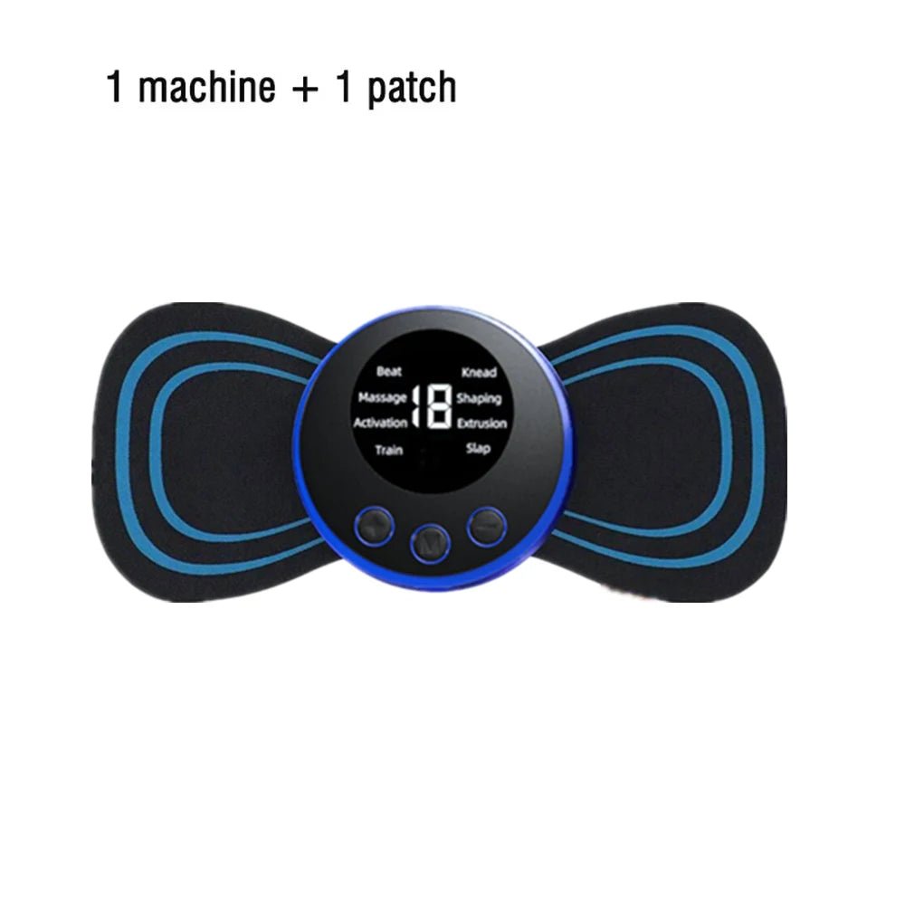 Cat Shop Boys - Neck Massager LCD Display EMS Electric Cervical Massage Patch Low - Frequency Pulse Muscle Stimulation Pad For Relaxation