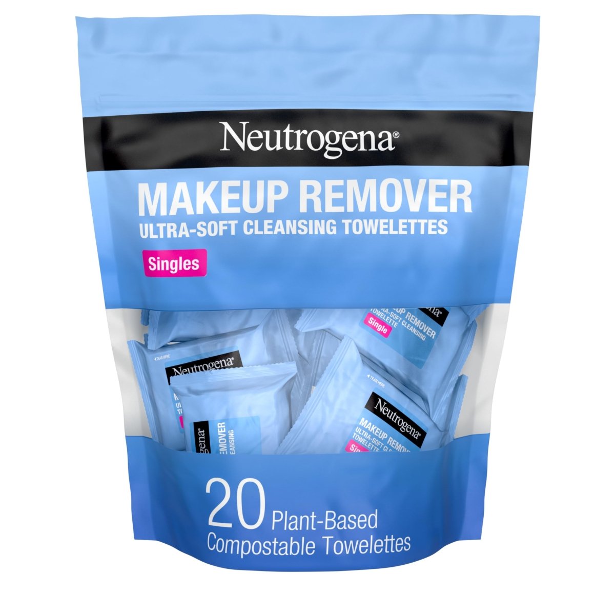 Cat Shop Boys - Neutrogena Makeup Remover Wipes, Individually Wrapped Daily Face Wipes for Waterproof Makeup, Travel & On - the - Go Singles, 20 Count