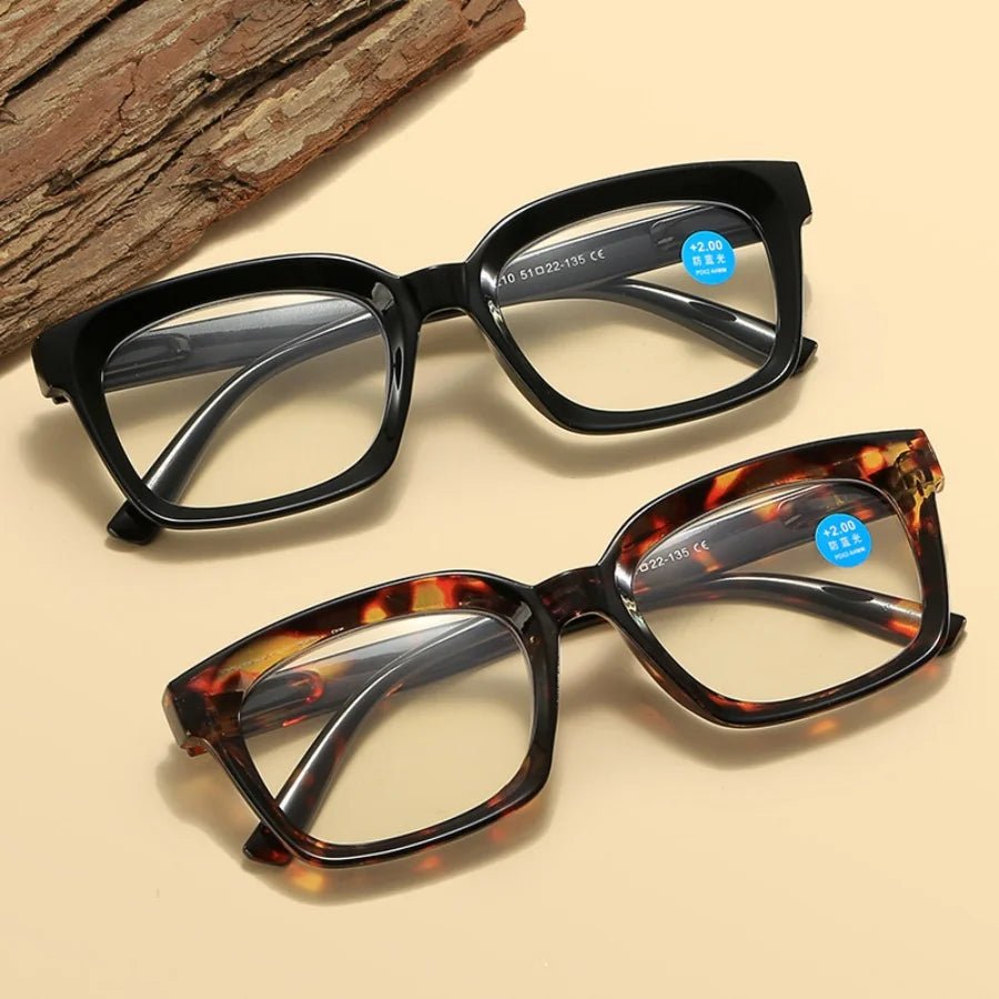 Cat Shop Boys - New Fashionable Reading Glasses Anti Blue Light Presbyopia Glasses Men Women Large Frame Presbyopia Glasses Casual Eyeglasses