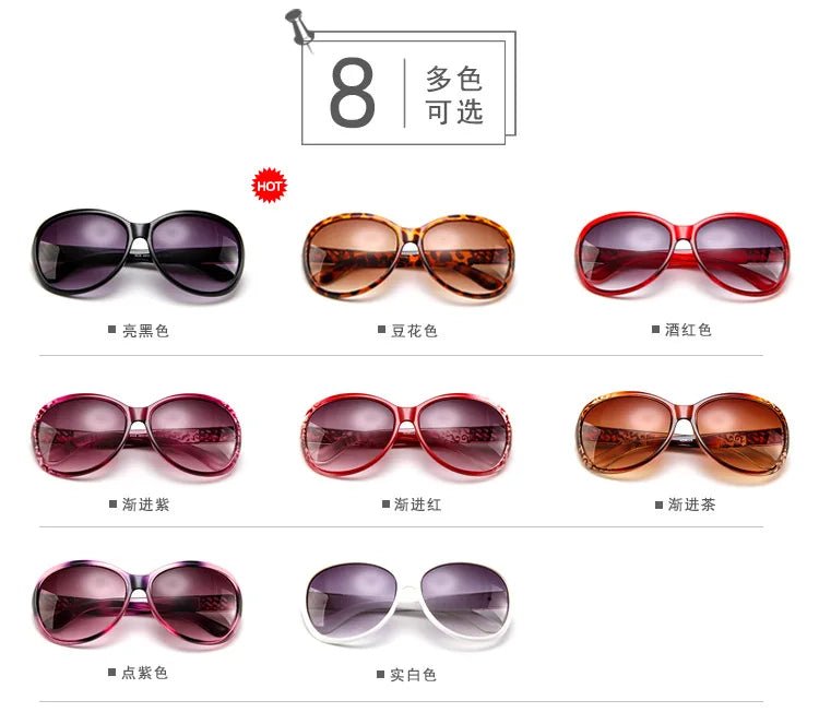 Cat Shop Boys - New Large Elliptic Frame Sunglasses Women's Luxury Brand Designers Sun Glasses Outdoor Leisure Women Eyewear UV400 Oculos De Sol