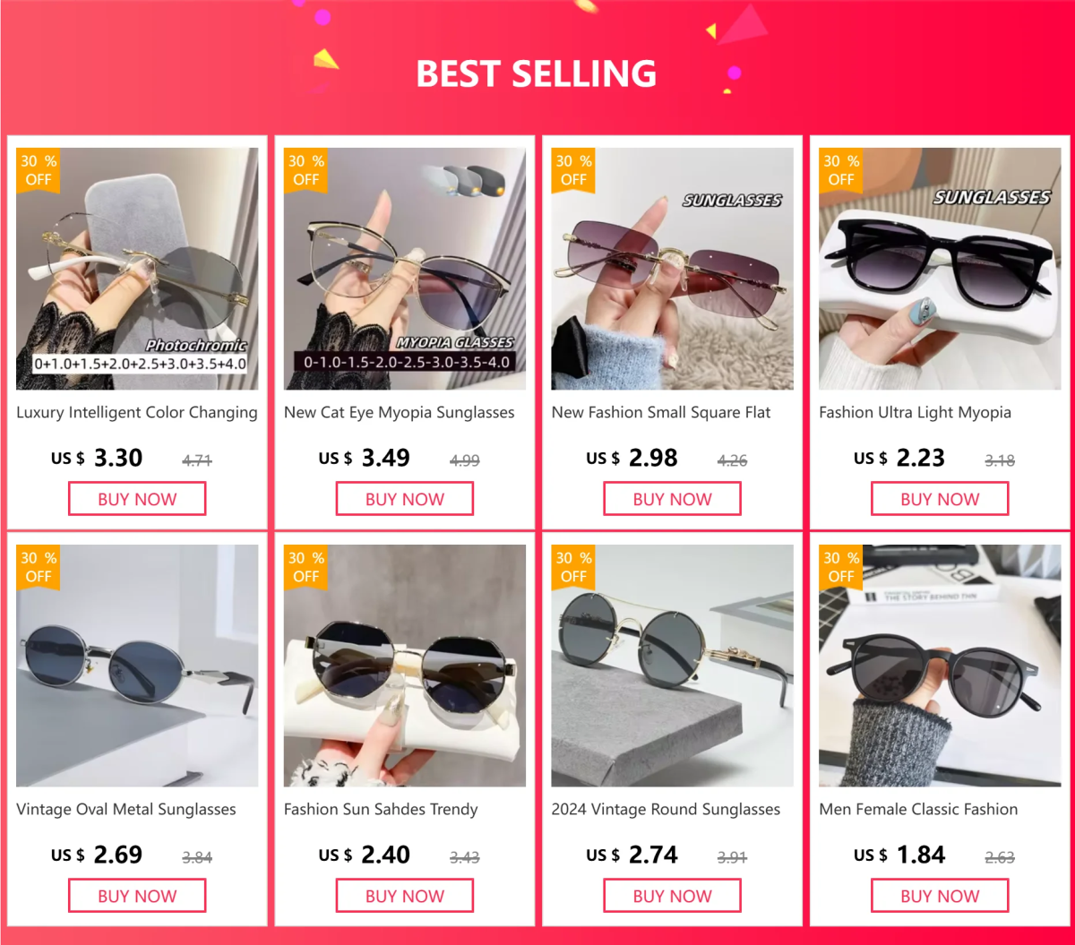 Cat Shop Boys - New Oval Frame Sun Protection Sunglasses Retro Travel Wear Simple UV Resistant Glasses Small Frame Eyeglasses