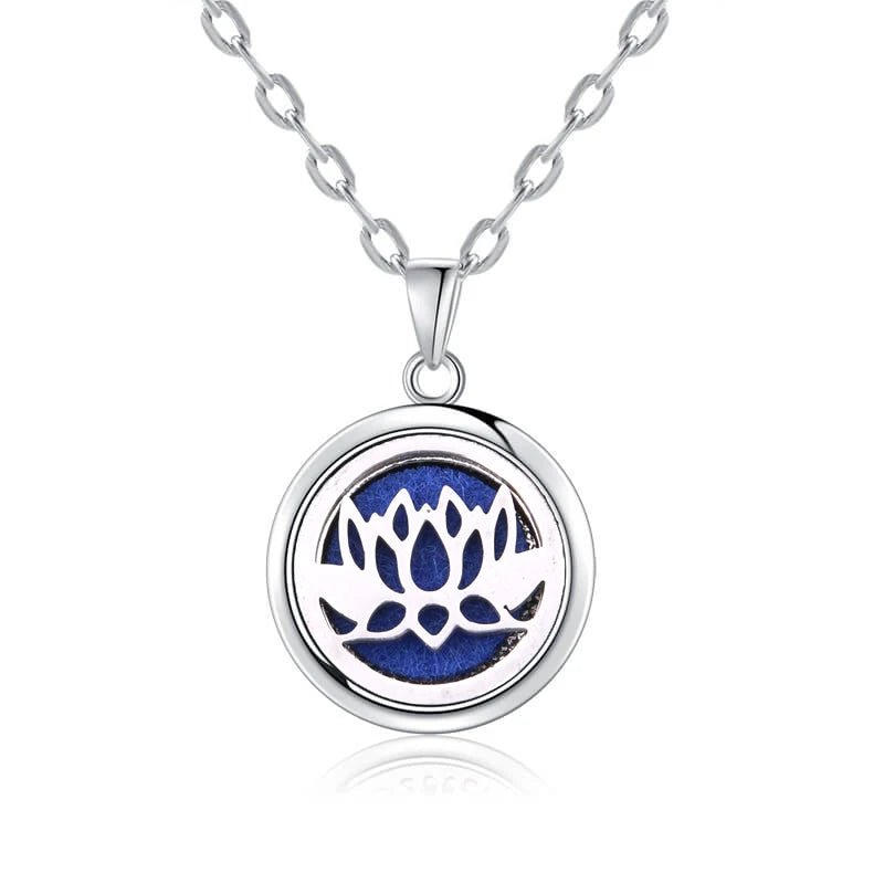 Cat Shop Boys - New Tree Of Life Aromatherapy Necklace Stainless Steel Essential Oil Diffuser Amulet Perfume Locket Pendant Women Jewelry Gift