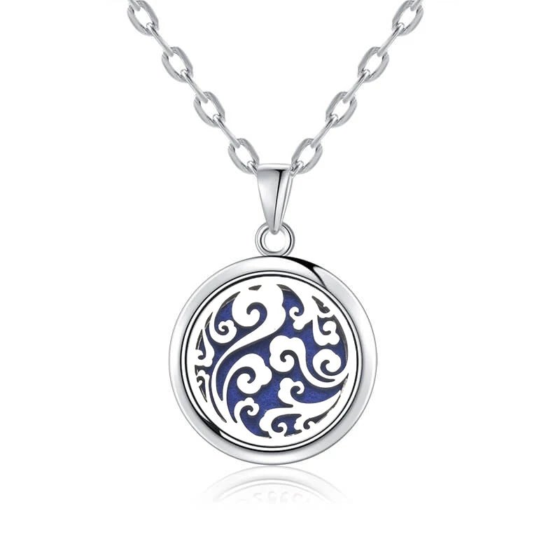 Cat Shop Boys - New Tree Of Life Aromatherapy Necklace Stainless Steel Essential Oil Diffuser Amulet Perfume Locket Pendant Women Jewelry Gift