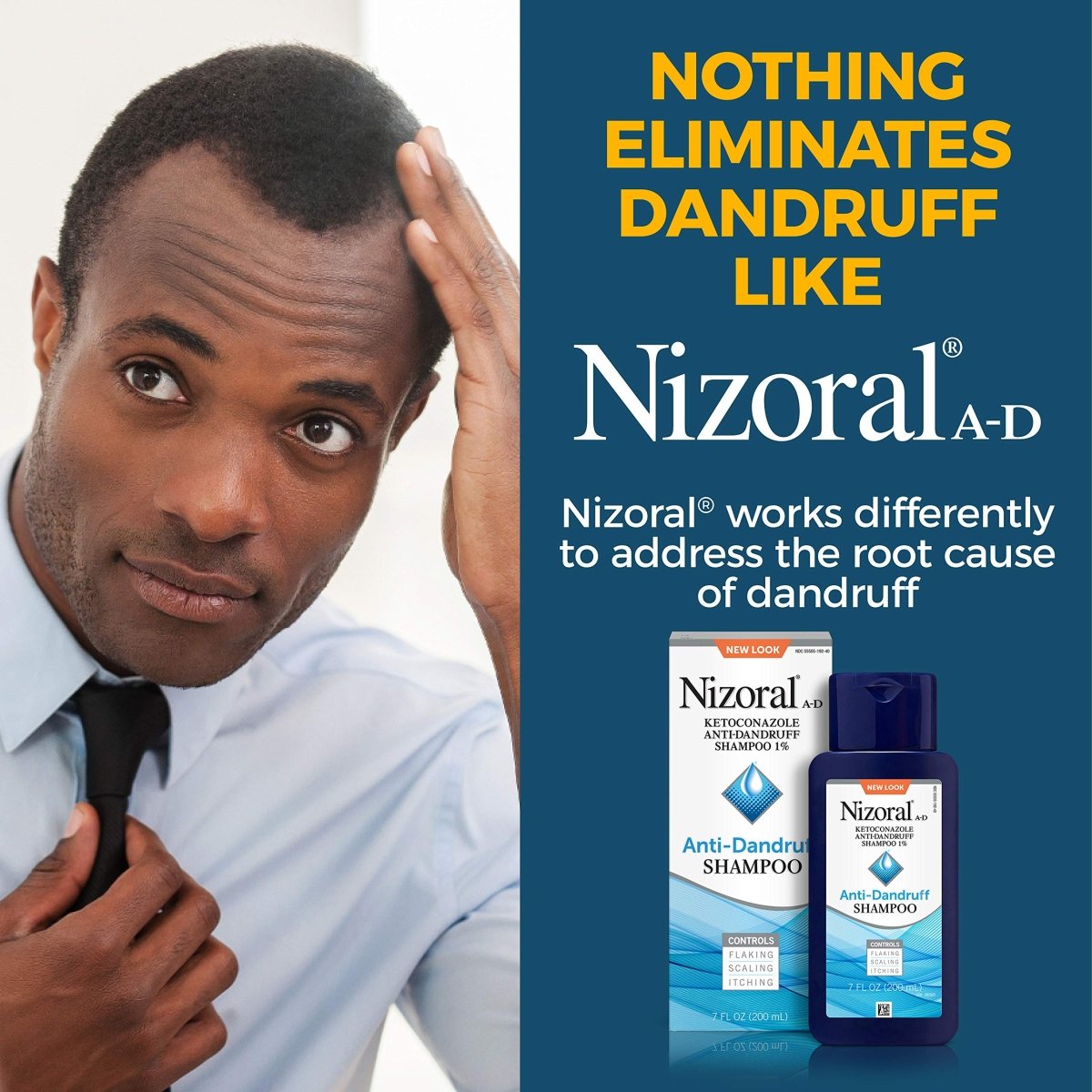 Cat Shop Boys - Nizoral Anti - Dandruff Shampoo with 1% Ketoconazole, Fresh Scent, 7 Fl Oz