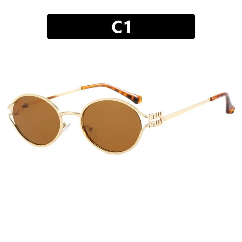 Cat Shop Boys - Oval Hollow Sunglasses 2024 New European and American Fashion Spicy Girl Retro Sunglasses Concave Shape