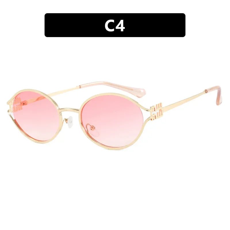 Cat Shop Boys - Oval Hollow Sunglasses 2024 New European and American Fashion Spicy Girl Retro Sunglasses Concave Shape