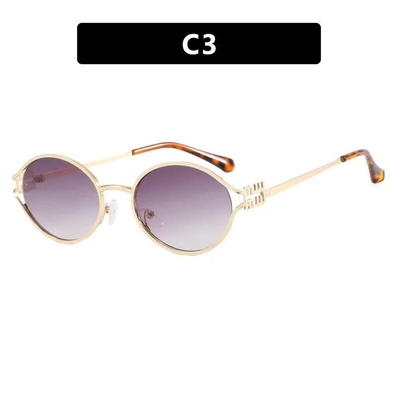 Cat Shop Boys - Oval Hollow Sunglasses 2024 New European and American Fashion Spicy Girl Retro Sunglasses Concave Shape