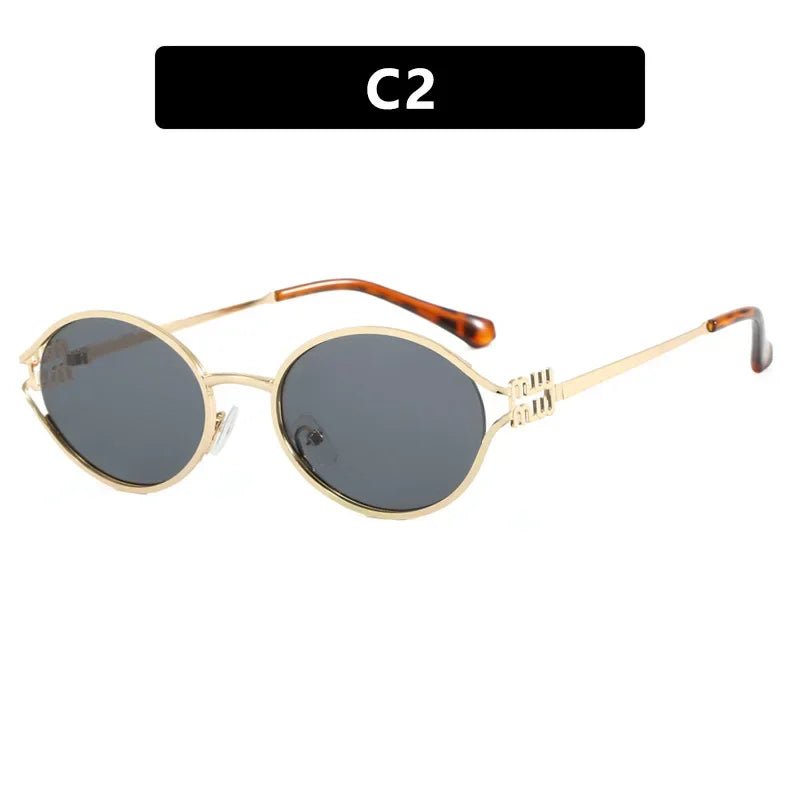 Cat Shop Boys - Oval Hollow Sunglasses 2024 New European and American Fashion Spicy Girl Retro Sunglasses Concave Shape